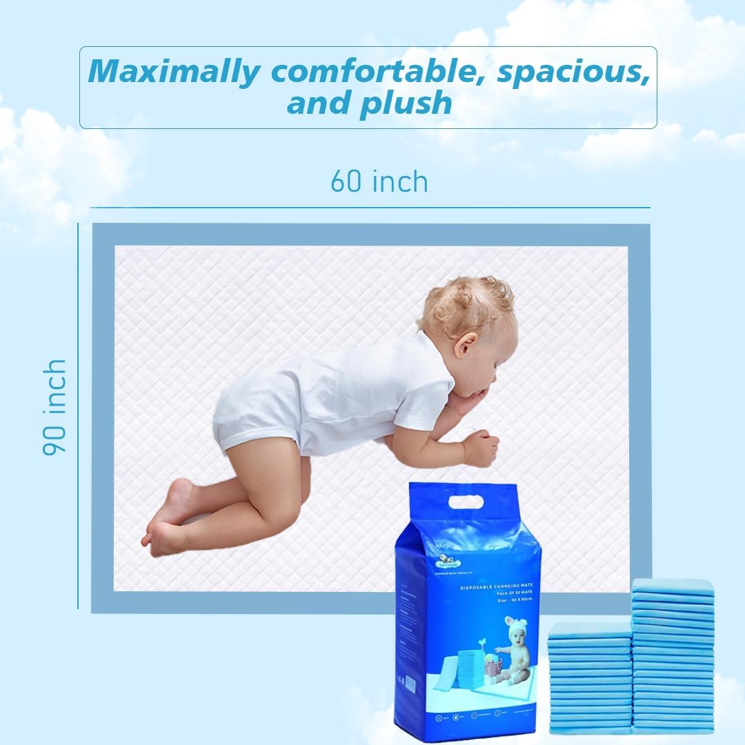 baby disposal changing mats,60x90 cm blue pack of 30 baby disposal changing mats,60x90 cm blue pack of 30