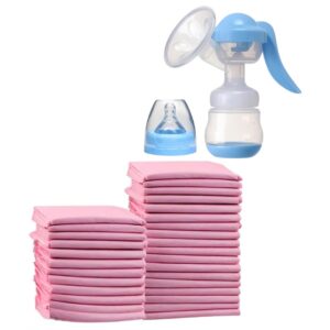 manual breast pump+30 disposable changing mats (60×45cm). perfect for comfortable breastfeeding and mess free diaper changes at home or on the go.