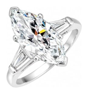 925 sterling silver marquise cut cubic zirconia ring for women – elegant engagement