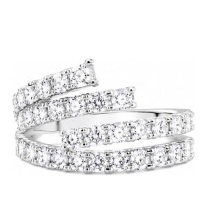 925 sterling silver cubic zirconia band ring for women – elegant wedding jewelry
