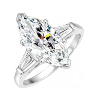 925 sterling silver marquise cut cubic zirconia ring for women – elegant engagement jewelry