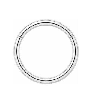 14k solid gold classic hinged segment clicker ring for women – seamless nose, septum & cartilage hoop | minimal everyday fine piercing jewelry | secure easy click closure gift for her