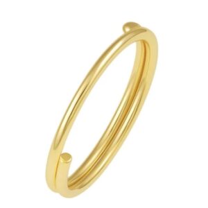 9k & 14k solid gold seamless continuous double round nose hoop ring – minimal nostril piercing hoop | lightweight comfortable everyday nose ring for women