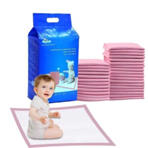 baby disposable changing mats 60x90cm,pink pack of 30
