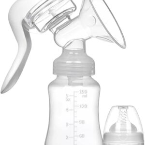 manual breast pump silicone milk extractor for breastfeeding, portable hand breast milk pump