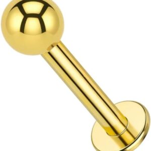 925 sterling silver labret bar with ball for women & men – internally threaded silver lip ring stud | cartilage tragus helix piercing jewelry | everyday body jewelry