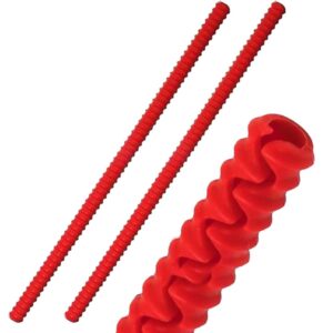silicone oven rack shields protectors,22 inches heat resistant guard cover full length fit on standard sized ovens(red2 pack)