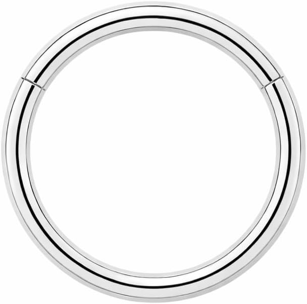 14k solid gold classic hinged segment clicker ring for women – seamless nose, septum & cartilage hoop | minimal everyday fine piercing jewelry | secure easy click closure gift for her 14k solid gold classic hinged segment clicker ring for women – seamless nose, septum & cartilage hoop | minimal everyday fine piercing jewelry | secure easy click closure gift for her