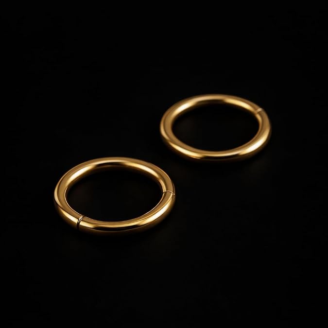 14k solid gold classic hinged segment clicker ring for women – seamless nose, septum & cartilage hoop | minimal everyday fine piercing jewelry | secure easy click closure gift for her 14k solid gold classic hinged segment clicker ring for women – seamless nose, septum & cartilage hoop | minimal everyday fine piercing jewelry | secure easy click closure gift for her