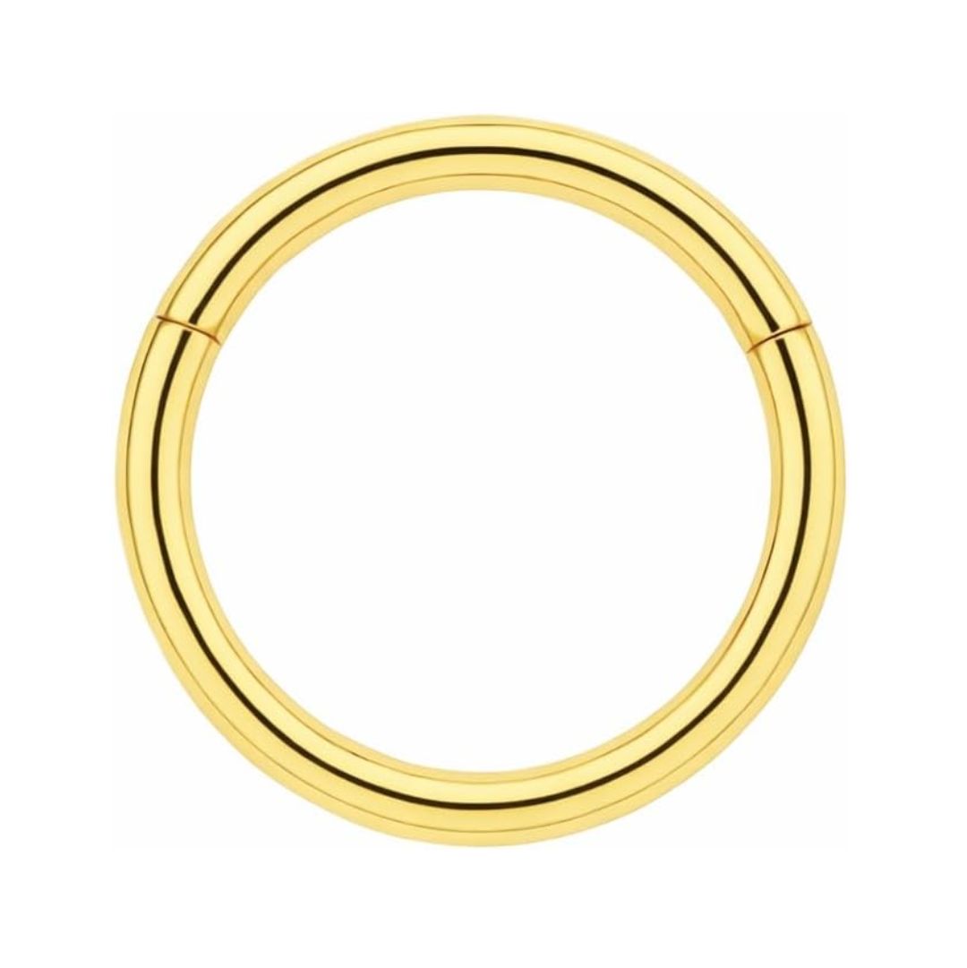 14k solid gold classic hinged segment clicker ring for women – seamless nose, septum & cartilage hoop | minimal everyday fine piercing jewelry | secure easy click closure gift for her 14k solid gold classic hinged segment clicker ring for women – seamless nose, septum & cartilage hoop | minimal everyday fine piercing jewelry | secure easy click closure gift for her