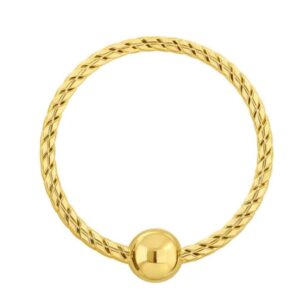 9k solid gold laser cut bcr nose hoop ring for women – elegant captive bead nose ring | lightweight nostril & cartilage piercing jewelry | fine gold body hoop