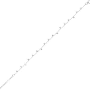 925 sterling silver rhodium plated drop bead bracelet for women wedding, engagement, anniversary, party, daily wear & christmas gift for her.