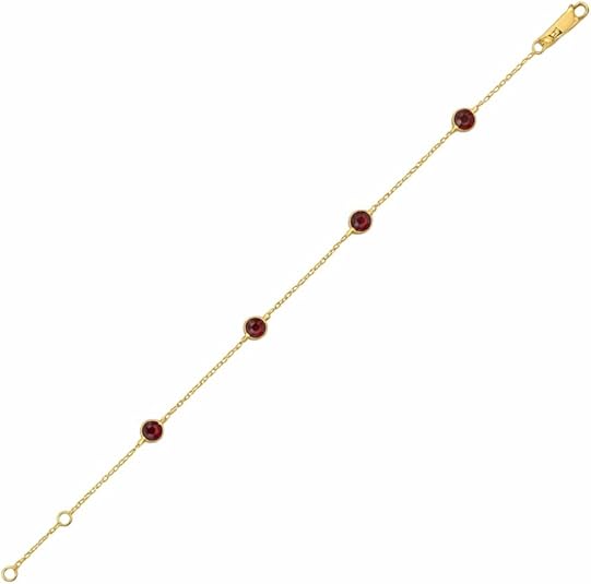 14k yellow gold garnet station bracelet for women – polished red garnet bezel link bracelet | elegant fine gold jewelry | gift for birthday, anniversary & valentine’s day. 14k yellow gold garnet station bracelet for women – polished red garnet bezel link bracelet | elegant fine gold jewelry | gift for birthday, anniversary & valentine’s day.
