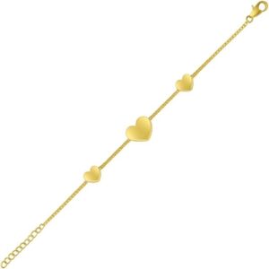 925 sterling silver with yellow gold plated women hearts station bracelet for wedding, engagement, anniversary, party, daily wear & christmas gift for her.