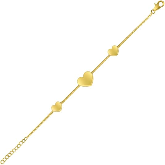 925 sterling silver with yellow gold plated women hearts station bracelet for wedding, engagement, anniversary, party, daily wear & christmas gift for her. 925 sterling silver with yellow gold plated women hearts station bracelet for wedding, engagement, anniversary, party, daily wear & christmas gift for her.