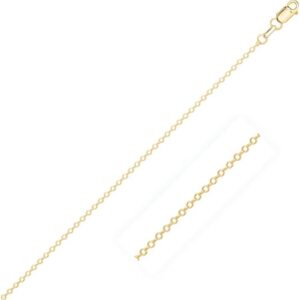 10k yellow gold diamond cut women cable link chain for wedding, engagement, anniversary, party, daily wear & christmas gift for her.