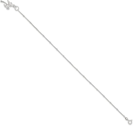 925 sterling silver solid palm tree anklet bracelet for women tropical beach jewelry gift 925 sterling silver solid palm tree anklet bracelet for women tropical beach jewelry gift
