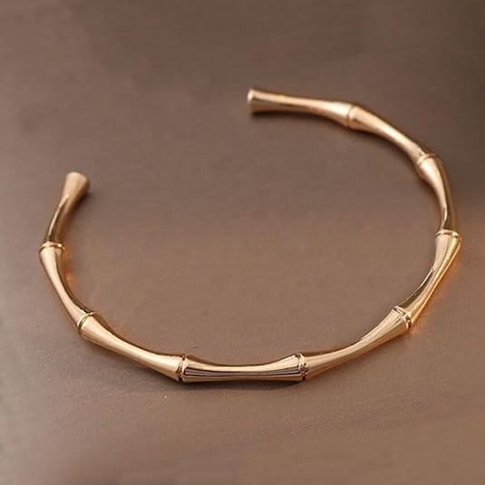 14k yellow gold plated sterling silver women’s bamboo style cuff bangle bracelet for wedding, anniversary, party & daily wear. 14k yellow gold plated sterling silver women’s bamboo style cuff bangle bracelet for wedding, anniversary, party & daily wear.