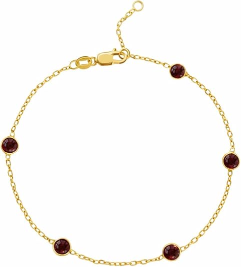14k yellow gold garnet station bracelet for women – polished red garnet bezel link bracelet | elegant fine gold jewelry | gift for birthday, anniversary & valentine’s day. 14k yellow gold garnet station bracelet for women – polished red garnet bezel link bracelet | elegant fine gold jewelry | gift for birthday, anniversary & valentine’s day.