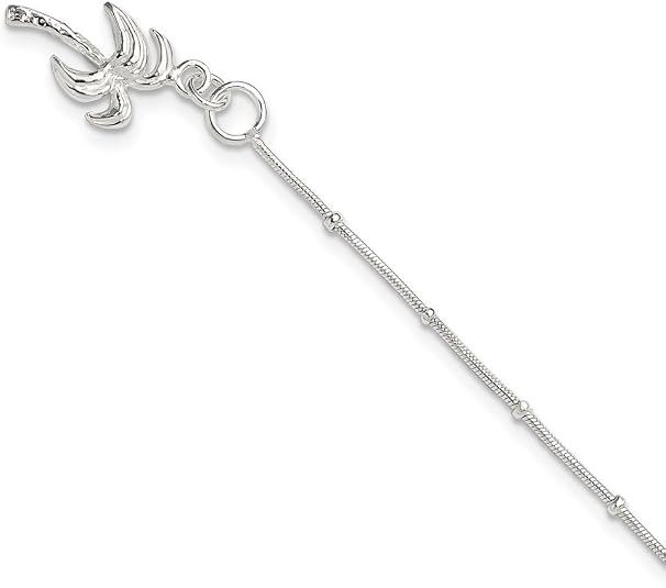 925 sterling silver solid palm tree anklet bracelet for women tropical beach jewelry gift 925 sterling silver solid palm tree anklet bracelet for women tropical beach jewelry gift