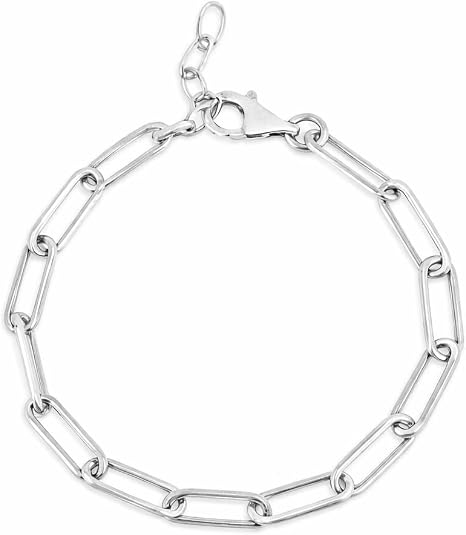 925 sterling silver wide paperclip women chain bracelet (5.90 mm) for wedding, engagement, anniversary, party, daily wear & christmas gift for her. 925 sterling silver wide paperclip women chain bracelet (5.90 mm) for wedding, engagement, anniversary, party, daily wear & christmas gift for her.