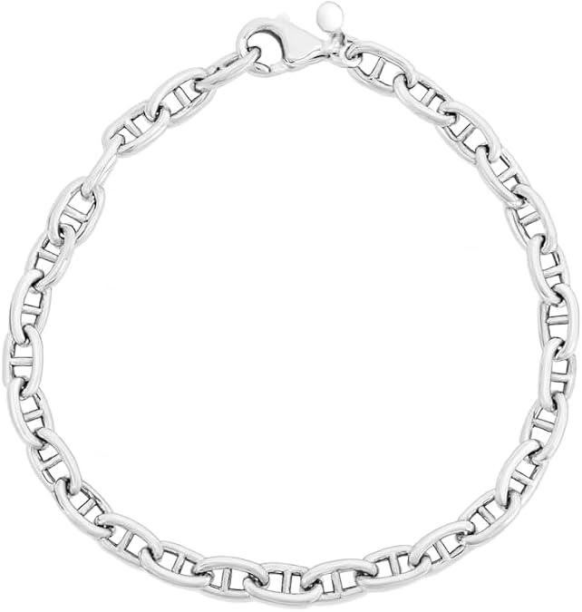 925 sterling silver rhodium plated puffed mariner bracelet (5.90 mm) for women wedding, engagement, anniversary, party, daily wear & christmas gift for her. 925 sterling silver rhodium plated puffed mariner bracelet (5.90 mm) for women wedding, engagement, anniversary, party, daily wear & christmas gift for her.