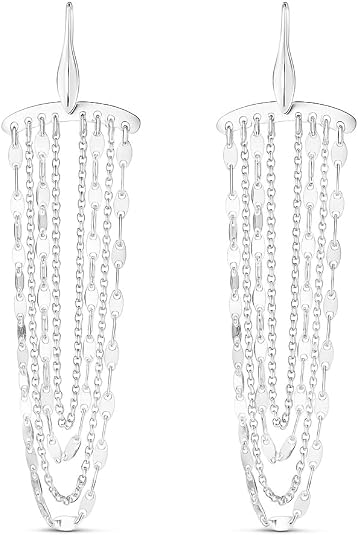 925 sterling silver multi strand chain drop chandelier earrings for women – elegant dangle statement earrings for wedding, party, anniversary, christmas & daily wear. 925 sterling silver multi strand chain drop chandelier earrings for women – elegant dangle statement earrings for wedding, party, anniversary, christmas & daily wear.