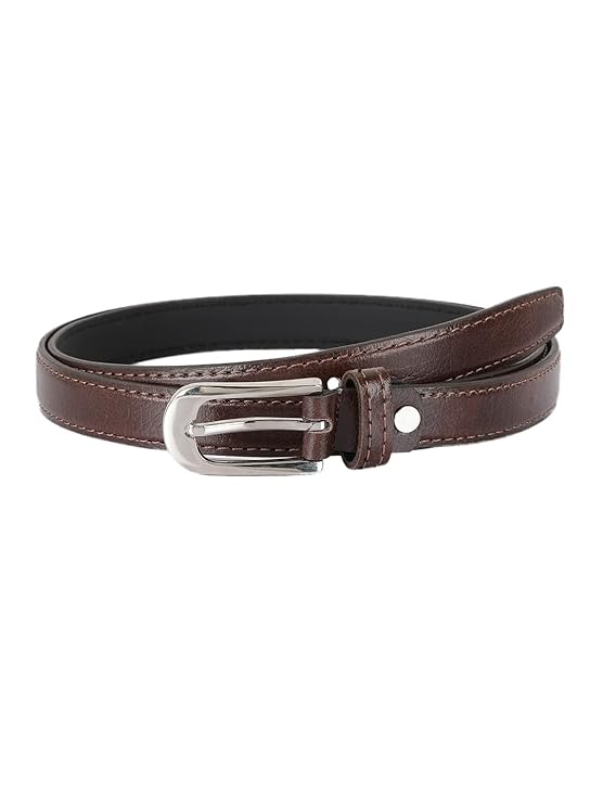slim brown women’s classic leather belt with silver buckle slim brown women’s classic leather belt with silver buckle