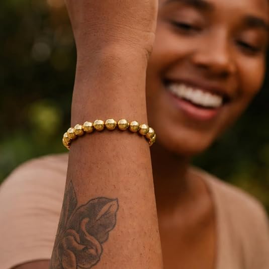 925 sterling silver yellow gold plated bold bead bracelet for women wedding, engagement, anniversary, party, daily wear & christmas gift for her. 925 sterling silver yellow gold plated bold bead bracelet for women wedding, engagement, anniversary, party, daily wear & christmas gift for her.