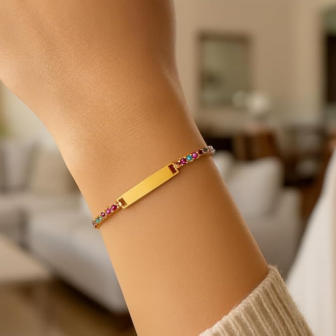 925 sterling silver with cubic zirconia gold plated women rainbow bracelet for wedding, engagement, anniversary, party, daily wear & christmas gift for her. 925 sterling silver with cubic zirconia gold plated women rainbow bracelet for wedding, engagement, anniversary, party, daily wear & christmas gift for her.