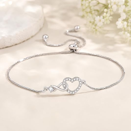 925 sterling silver cubic zirconia custom heart bracelet for women jewelry 925 sterling silver cubic zirconia custom heart bracelet for women jewelry