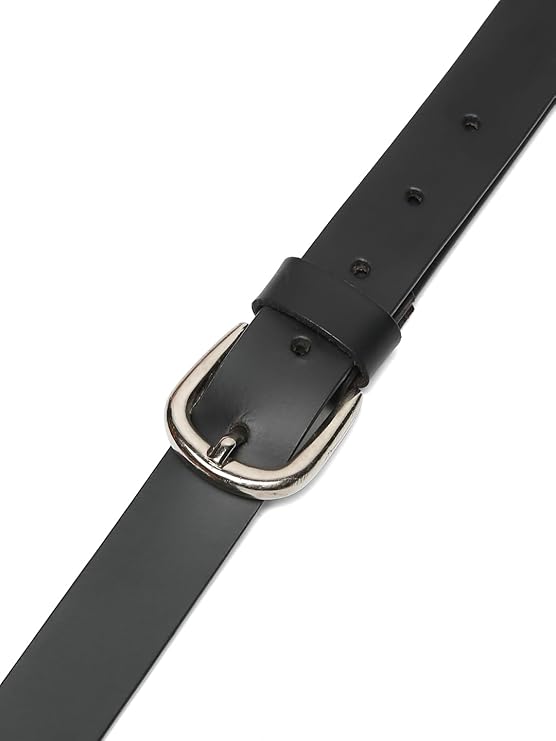 classic black women’s leather belt with silver buckle classic black women’s leather belt with silver buckle