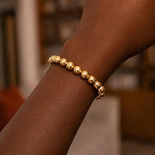 925 sterling silver yellow gold plated bold bead bracelet for women wedding, engagement, anniversary, party, daily wear & christmas gift for her. 925 sterling silver yellow gold plated bold bead bracelet for women wedding, engagement, anniversary, party, daily wear & christmas gift for her.