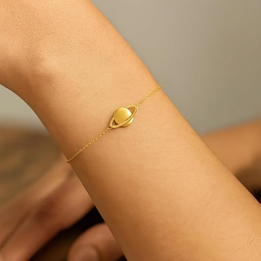 14k yellow gold saturn women bracelet for wedding, engagement, anniversary, party, daily wear & christmas gift for her. 14k yellow gold saturn women bracelet for wedding, engagement, anniversary, party, daily wear & christmas gift for her.