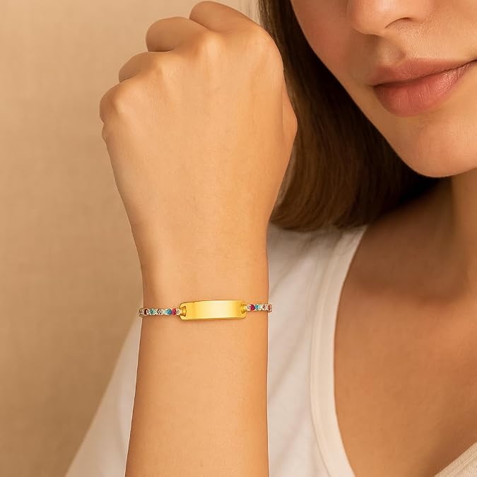 925 sterling silver with cubic zirconia gold plated women rainbow bracelet for wedding, engagement, anniversary, party, daily wear & christmas gift for her. 925 sterling silver with cubic zirconia gold plated women rainbow bracelet for wedding, engagement, anniversary, party, daily wear & christmas gift for her.