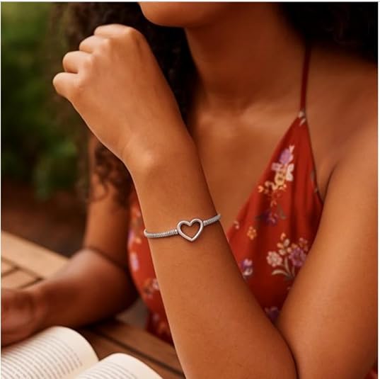 925 sterling silver with rhodium plated heart bead friendship bracelet for women wedding, engagement, anniversary, party, daily wear & christmas gift for her. 925 sterling silver with rhodium plated heart bead friendship bracelet for women wedding, engagement, anniversary, party, daily wear & christmas gift for her.