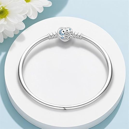 925 sterling silver heart star & moon bangle bracelet for women wedding, engagement, anniversary, paerty, daily wear & christmas gift for her. 925 sterling silver heart star & moon bangle bracelet for women wedding, engagement, anniversary, paerty, daily wear & christmas gift for her.