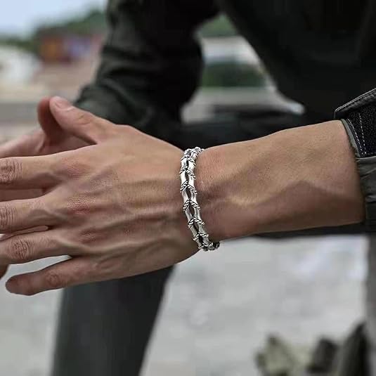 925 sterling silver with white gold plated men’s bangle cuff bracelet, for daily wear, party & special occasions 925 sterling silver with white gold plated men’s bangle cuff bracelet, for daily wear, party & special occasions