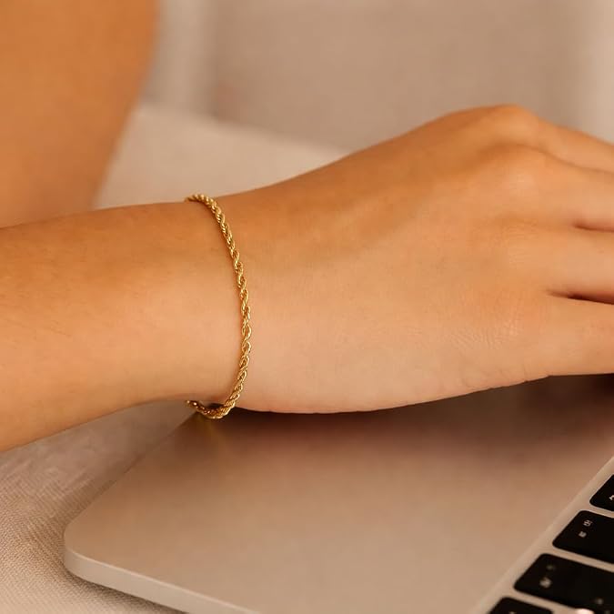 10k yellow gold solid diamond cut rope bracelet – shiny twisted rope chain bracelet for women | gift for birthday, anniversary & valentine’s day. 10k yellow gold solid diamond cut rope bracelet – shiny twisted rope chain bracelet for women | gift for birthday, anniversary & valentine’s day.