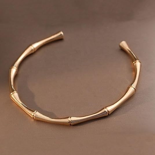 14k yellow gold plated sterling silver women’s bamboo style cuff bangle bracelet for wedding, anniversary, party & daily wear. 14k yellow gold plated sterling silver women’s bamboo style cuff bangle bracelet for wedding, anniversary, party & daily wear.