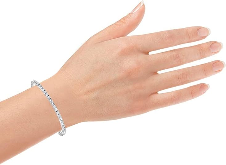 925 sterling silver round cut cubic zirconia tennis bracelet for women, sparkling cz tennis bracelet, fine jewelry gift 925 sterling silver round cut cubic zirconia tennis bracelet for women, sparkling cz tennis bracelet, fine jewelry gift