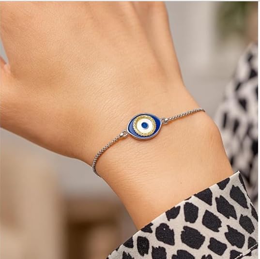 925 sterling silver adjustable two toned enameled evil eye friendship bracelet (1.00mm) – elegant protection charm bracelet for women, perfect for daily wear, party, anniversary & gift for her. 925 sterling silver adjustable two toned enameled evil eye friendship bracelet (1.00mm) – elegant protection charm bracelet for women, perfect for daily wear, party, anniversary & gift for her.