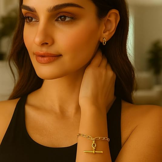 sterling silver yellow gold plated toggle link bracelet for women wedding, engagement, anniversary, party, daily wear & christmas gift for her. sterling silver yellow gold plated toggle link bracelet for women wedding, engagement, anniversary, party, daily wear & christmas gift for her.