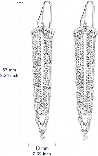 925 sterling silver multi strand chain drop chandelier earrings for women – elegant dangle statement earrings for wedding, party, anniversary, christmas & daily wear. 925 sterling silver multi strand chain drop chandelier earrings for women – elegant dangle statement earrings for wedding, party, anniversary, christmas & daily wear.