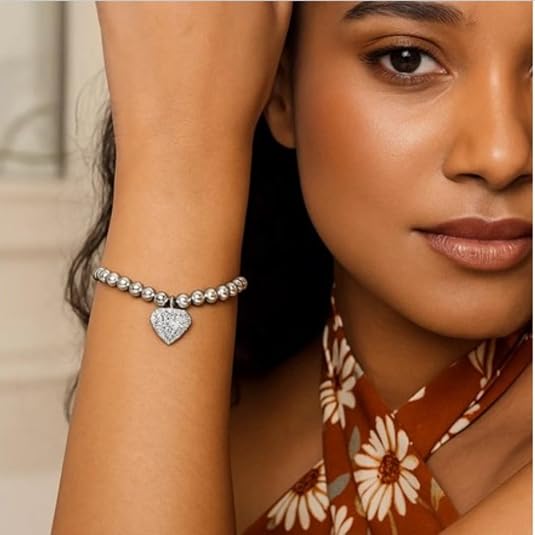 925 sterling silver adjustable bead bracelet with heart charm and cubic zirconia – elegant dainty bracelet for women, perfect for wedding, anniversary, party, daily wear & gife for her. 925 sterling silver adjustable bead bracelet with heart charm and cubic zirconia – elegant dainty bracelet for women, perfect for wedding, anniversary, party, daily wear & gife for her.