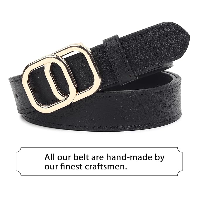 elegant black women’s casual leather belt with gold buckle. elegant black women’s casual leather belt with gold buckle.