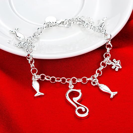 925 sterling silver charm round bangle bracelet for women jewelry 925 sterling silver charm round bangle bracelet for women jewelry