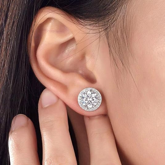 925 sterling silver round shaped cubic zirconia halo stud earrings – jewelry for wedding, anniversary, birthday & everyday wear for women 925 sterling silver round shaped cubic zirconia halo stud earrings – jewelry for wedding, anniversary, birthday & everyday wear for women