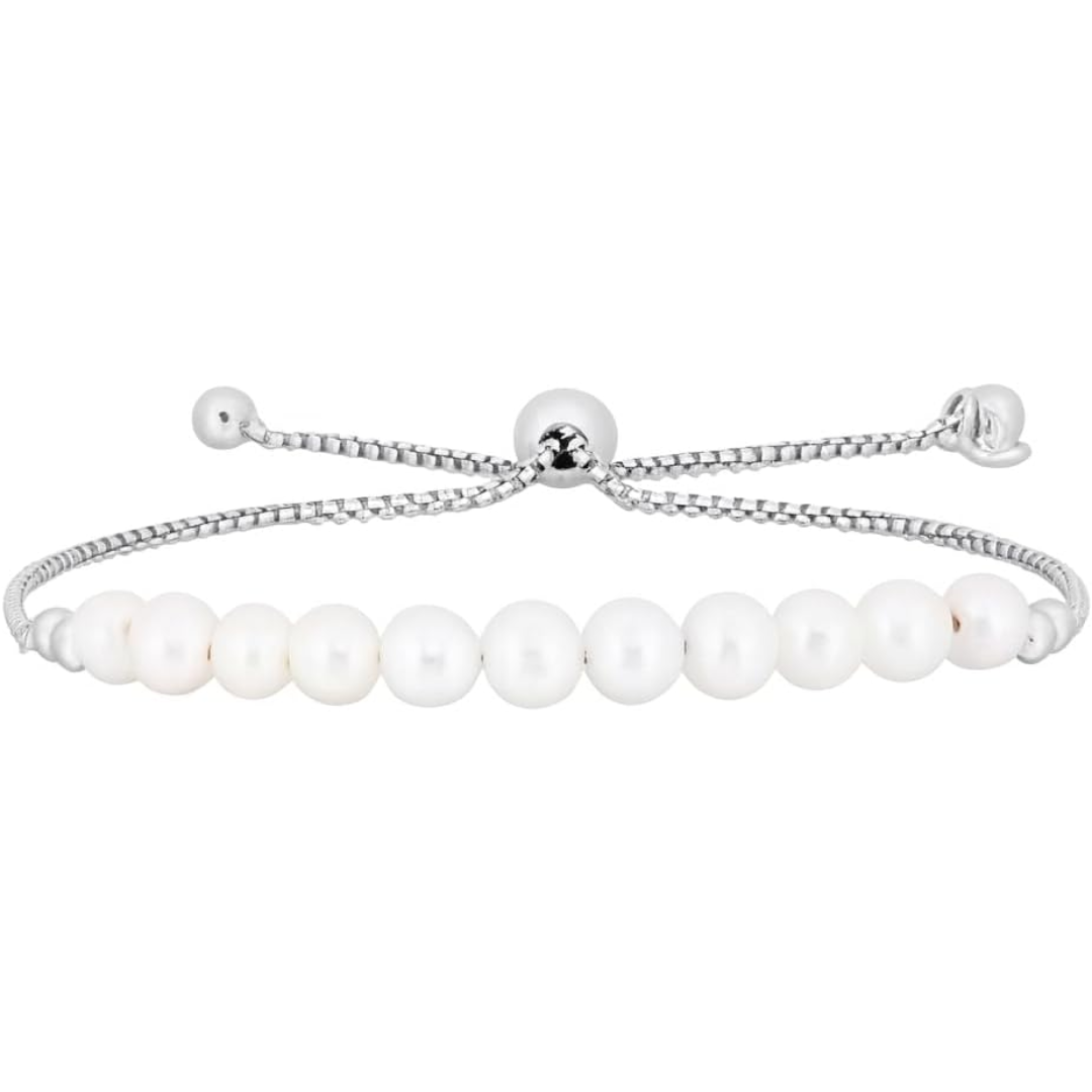 925 sterling silver rhodium plated friendship freshwater pearl drawstring bracelet for women wedding, engagement, anniversary, party, daily wear & christmas gift for her. 925 sterling silver rhodium plated friendship freshwater pearl drawstring bracelet for women wedding, engagement, anniversary, party, daily wear & christmas gift for her.