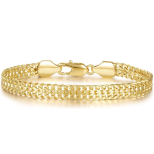 14k gold plated cuban link chain bracelet for women & men, trendy gold bracelets for daily wear, party, wedding & anniversary.